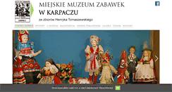 Desktop Screenshot of muzeumzabawek.pl